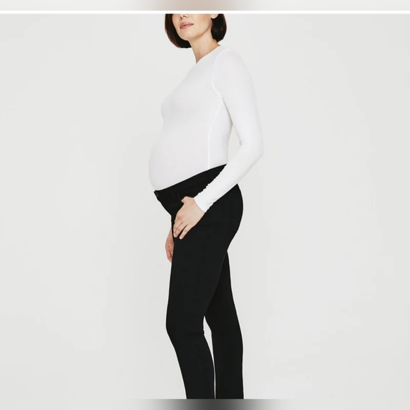 AG Adriano Goldschmied Maternity Prima Cigarette Leg Black Jeans Size 26 - Picture 10 of 12